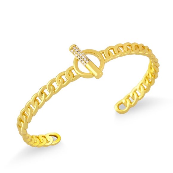 3/$35 💗Set of 3 18K Gold Plated Bracelet Bangle Adjustable Open - Picture 4 of 5